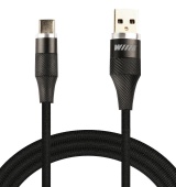 Кабель USB - microUSB черный 1,0м WIIIX CB-001-10B