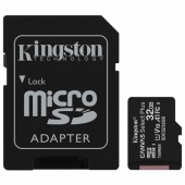 MicroSD 32Gb 10 class Kingston Canvas Plus + адаптер
