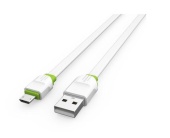 Кабель USB - microUSB белый 2,4А 2,0м Ldnio LS362