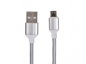 Кабель USB - Apple Lightning круглый серебристый 2,4А 2,0м Ldnio LS392