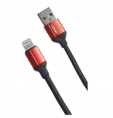 Кабель USB - Apple Lightning круглый черный 2,4А 1,0м Ldnio LS391