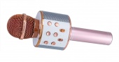 Микрофон-караоке WS858 розовое золото