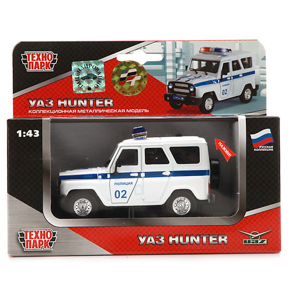 Модель УАЗ Hunter М1:60 Полиция, "Технопарк"