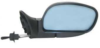 Зеркало боковое ВАЗ-2113-15 тросовое антиблик обогрев (голубое) под окраску Волна (правое)