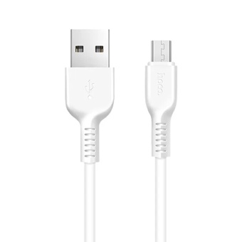Кабель USB - microUSB белый 2,1A 3,0м Hoco X20