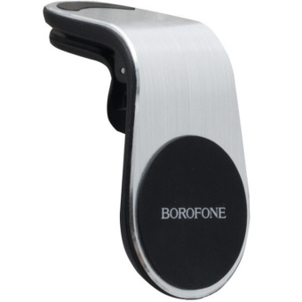 Держатель телефона на дефлектор магнитный серебристый Borofone BH10