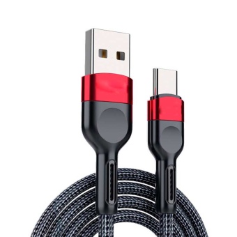 Кабель USB - microUSB черно-красный 1,0м Hcjtwin CD-01