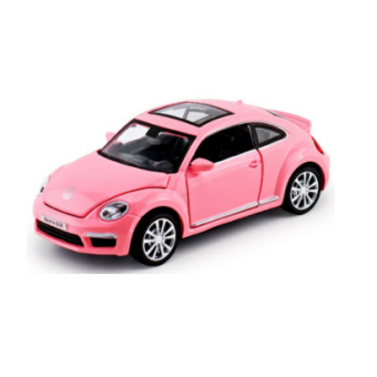 Модель VW Beetle М1:32 розовая
