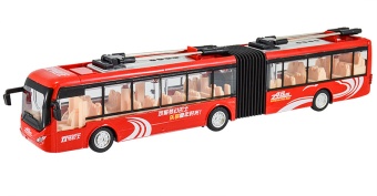 Модель троллейбуса "гармошка" М1:32 красная