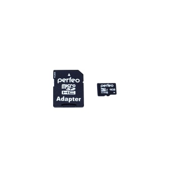 MicroSD 16Gb 10 class Perfeo +адаптер