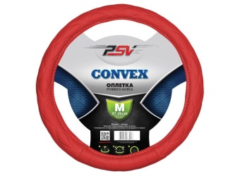 Оплетка на руль красная PSV Convex "M"