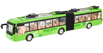 Модель троллейбуса "гармошка" М1:32 зеленая