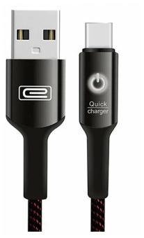 Кабель USB - type C красный 2,4А 1,0м Earldom ЕС-063С