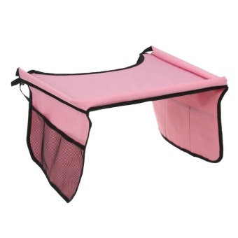 Столик-органайзер для детского автокресла, розовый 