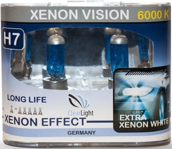 Лампы ClearLight H7 (55) 12В Xenon Vision 2шт.