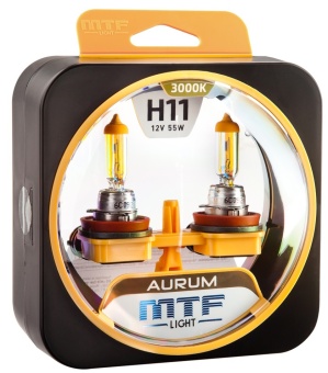 Лампы MTF Aurum H11 (55) (3000К) 2шт.