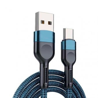 Кабель USB - microUSB черно-синий 1,0м Hcjtwin CD-01