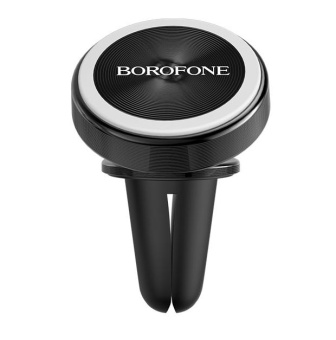 Держатель телефона на дефлектор магнитный черный Borofone BH6