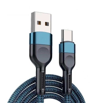 Кабель USB - type C черно-синий 1,0м Hcjtwin CD-01