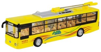 Модель троллейбуса М1:32 желтая