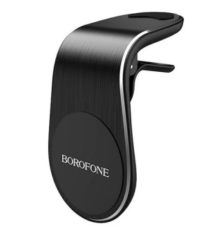 Держатель телефона на дефлектор магнитный черный Borofone BH10