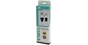 Кабель USB - microUSB плетеный белый 1,0м Cable