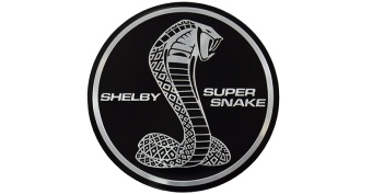 Наклейки на диски "Ford Shelby Cobra" (70мм) черные 4шт. 